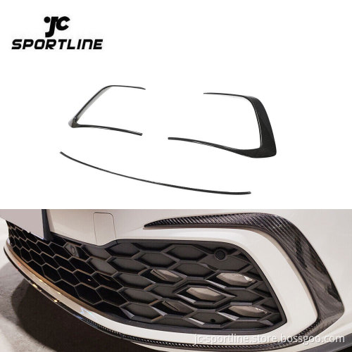 Dry Carbon Golf MK8 Front Grill Vents Trims - VW Golf VIII MK8 GTI 4-Door 2021-2023